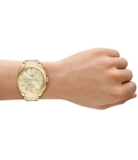Fossil Men's Everett Quartz Chronograph Gold Tone Stainless Steel Bracelet Watch