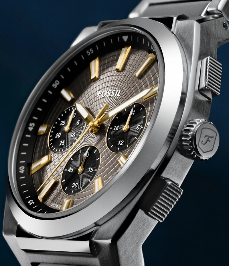 Fossil Men's Everett Quartz Chronograph Stainless Steel Bracelet Watch