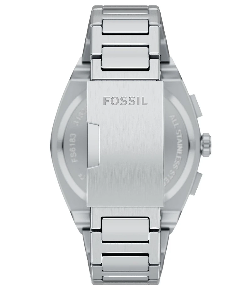 Fossil Men's Everett Quartz Chronograph Sunray Dial Stainless Steel Bracelet Watch
