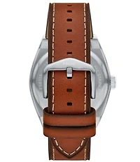 Fossil Men's Everett Three-Hand Date Brown Leather Strap Watch