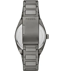 Fossil Men's Everett Three-Hand Date Gunmetal Stainless Steel Bracelet Watch