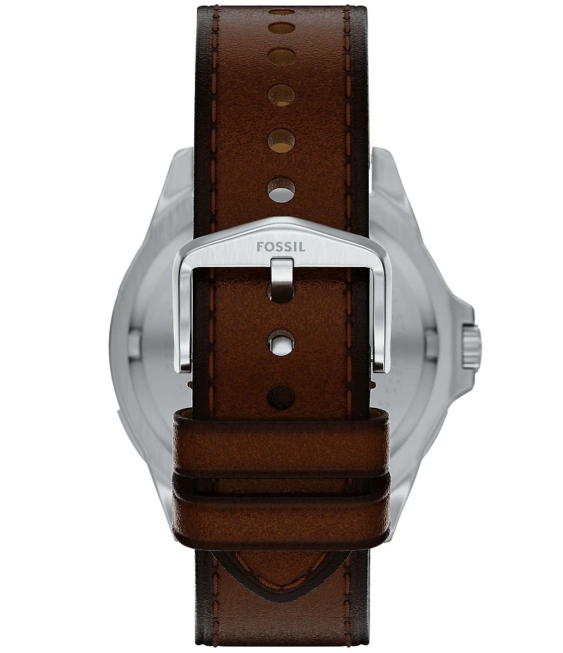 Fossil Men's Garrett Chronograph Brown Leather Strap Watch