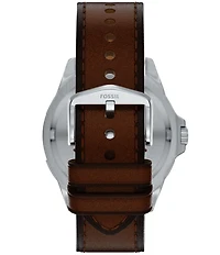 Fossil Men's Garrett Chronograph Brown Leather Strap Watch