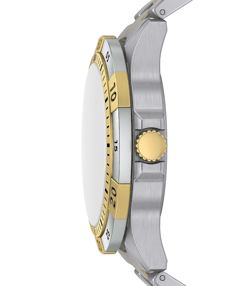 Fossil Men's Garrett Chronograph Two Tone Stainless Steel Bracelet Watch