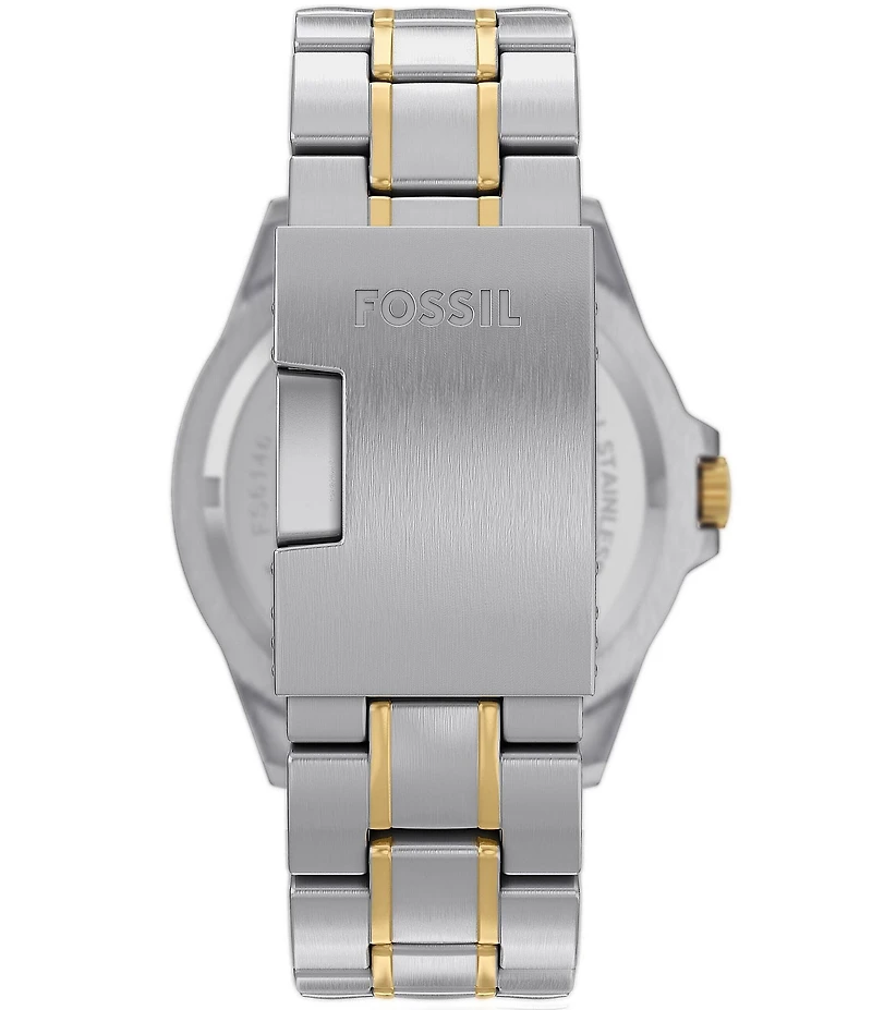 Fossil Men's Garrett Chronograph Two Tone Stainless Steel Bracelet Watch