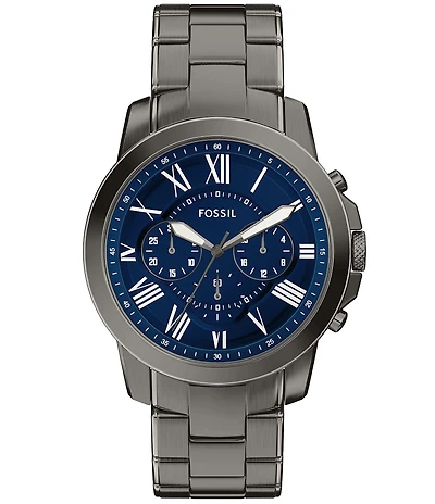 Fossil Men's Grant Quartz Chronograph Stainless Steel Bracelet Watch