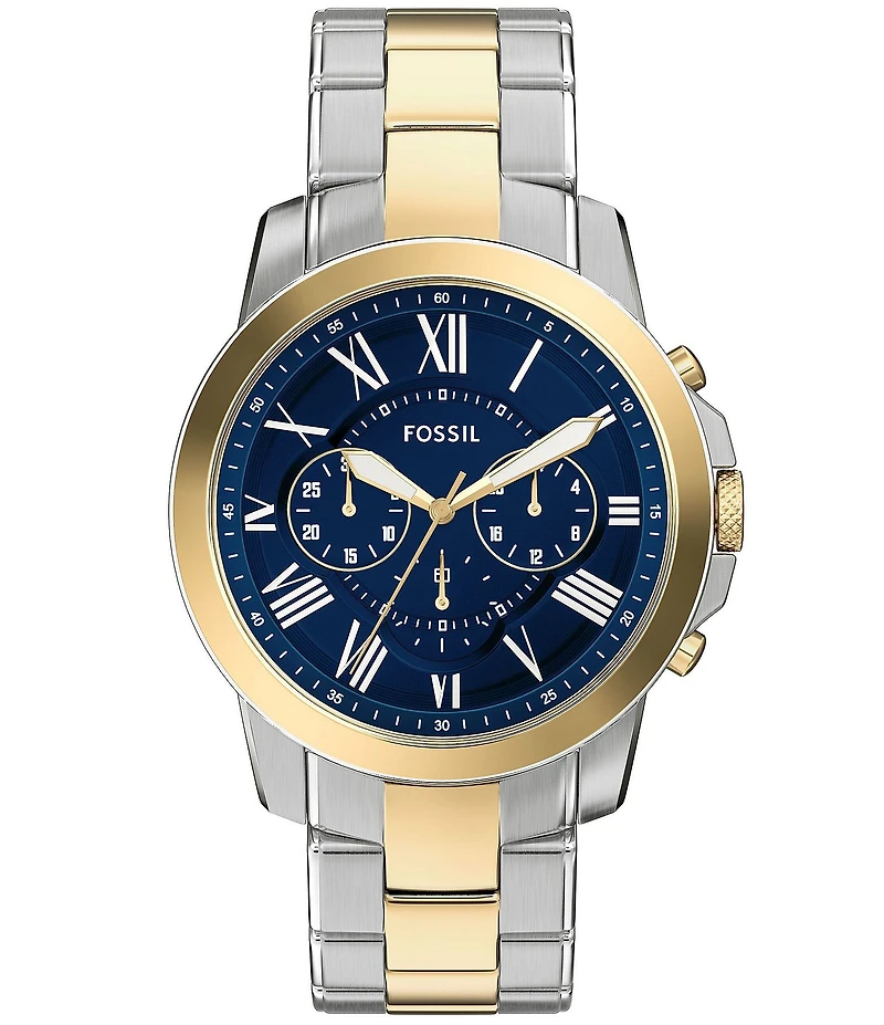 Fossil Men's Grant Quartz Chronograph Stainless Steel Bracelet Watch