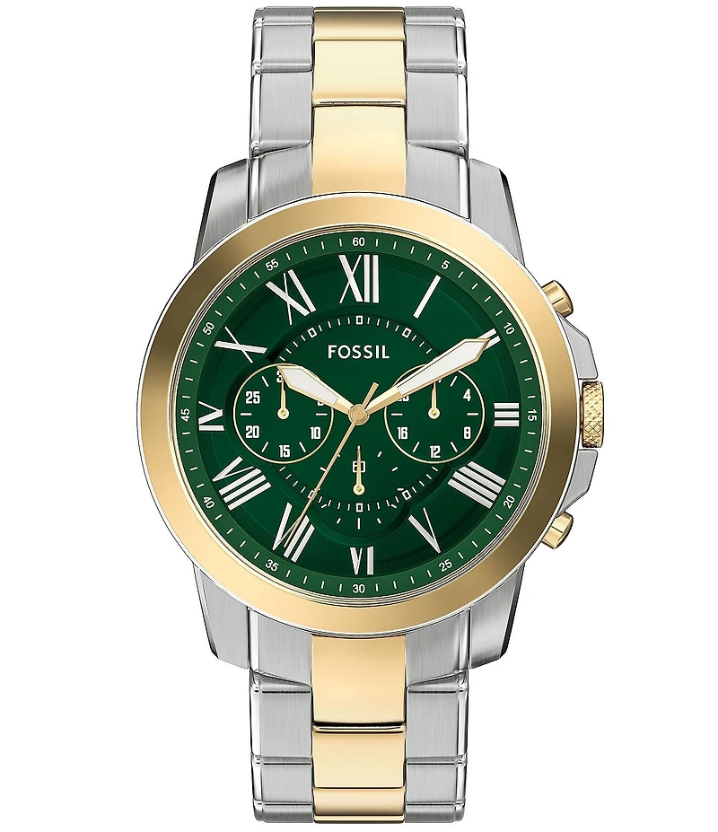 Fossil Men's Grant Quartz Chronograph Stainless Steel Bracelet Watch