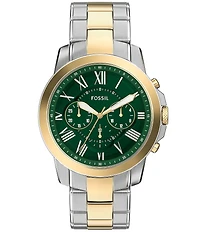 Fossil Men's Grant Quartz Chronograph Stainless Steel Bracelet Watch