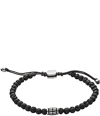 Fossil Men's Lava Bead Adjustable Bracelet