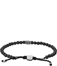 Fossil Men's Lava Bead Adjustable Bracelet