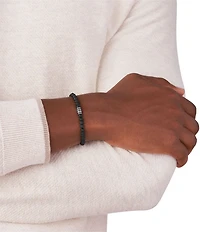 Fossil Men's Lava Bead Adjustable Bracelet