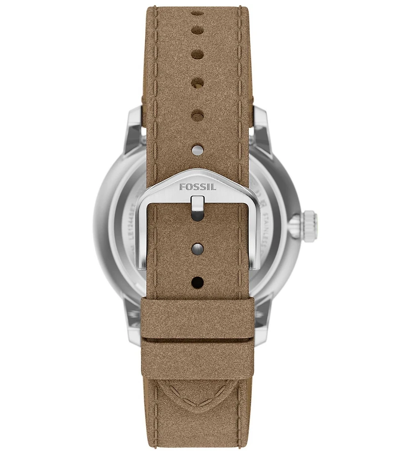 Fossil Men's Limited Edition Star Wars Grogu Neutra Quartz Three-Hand Leather Strap Watch Set