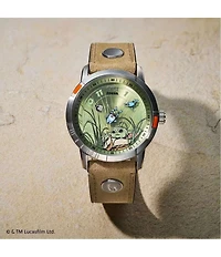 Fossil Men's Limited Edition Star Wars Grogu Neutra Quartz Three-Hand Leather Strap Watch Set