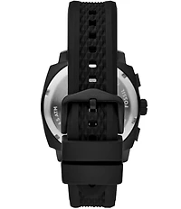 Fossil Men's Machine Quartz Chronograph Black Silicone Strap Watch