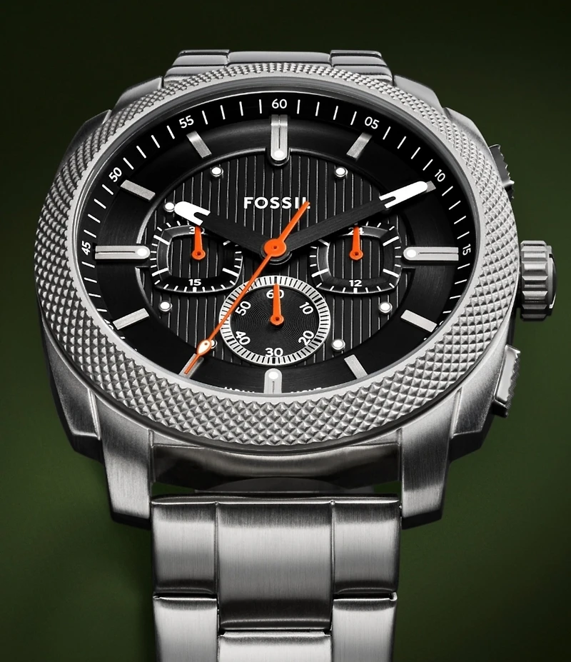 Fossil Men's Machine Quartz Chronograph Stainless Steel Bracelet Watch