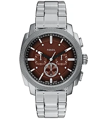 Fossil Men's Machine Quartz Chronograph Stainless Steel Bracelet Watch
