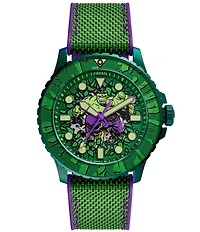 Fossil Men's Marvel x Fossil Limited-Edition Incredible Hulk Automatic Silicone Strap Watch