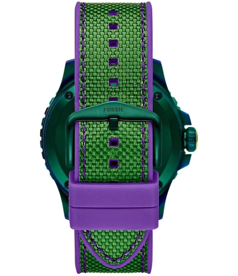 Fossil Men's Marvel x Fossil Limited-Edition Incredible Hulk Automatic Silicone Strap Watch