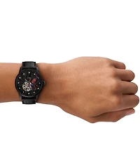 Fossil Men's Marvel x Fossil Limited-Edition Spider-Man Automatic Leather Strap Watch