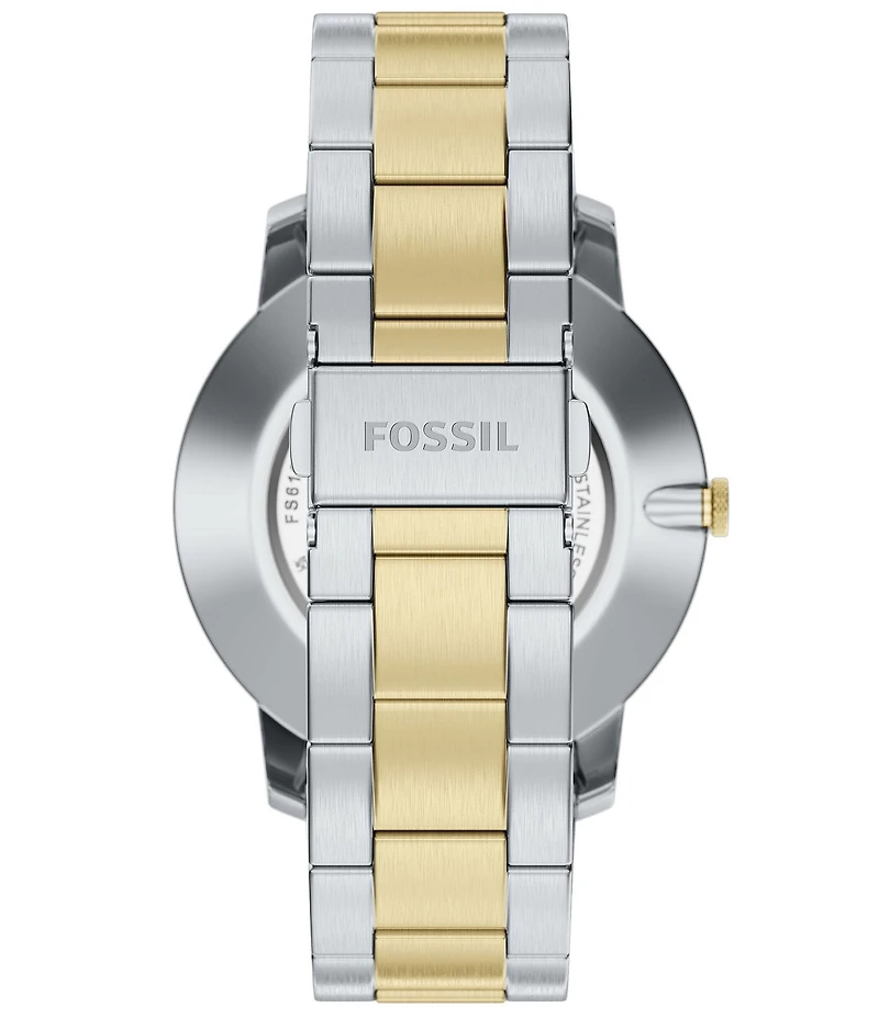 Fossil Men's Minimalist Quartz Three-Hand Stainless Steel Bracelet Watch