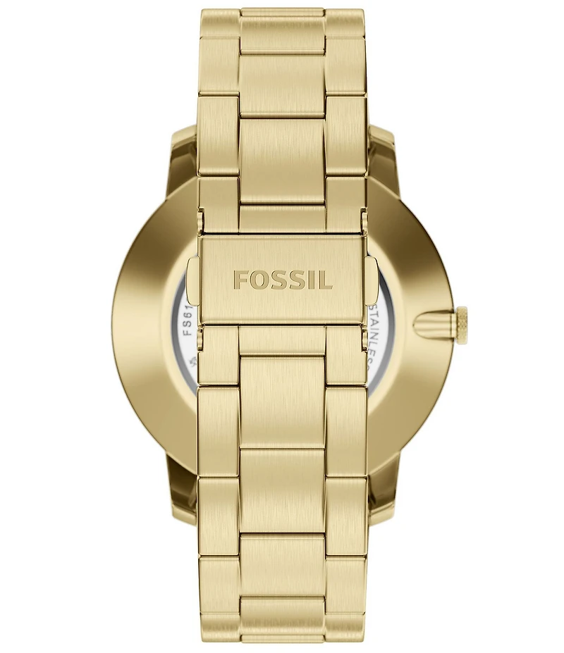 Fossil Men's Minimalist Quartz Three-Hand Stainless Steel Bracelet Watch