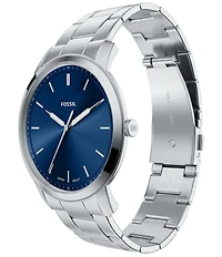 Fossil Men's Minimalist Quartz Three-Hand Stainless Steel Bracelet Watch