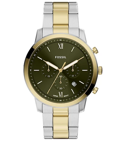 Fossil Men's Neutra Chronograph Two-Tone Stainless Steel Bracelet Watch