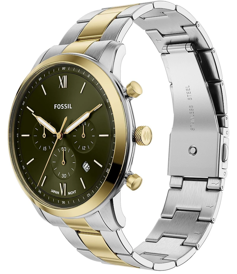 Fossil Men's Neutra Chronograph Two-Tone Stainless Steel Bracelet Watch