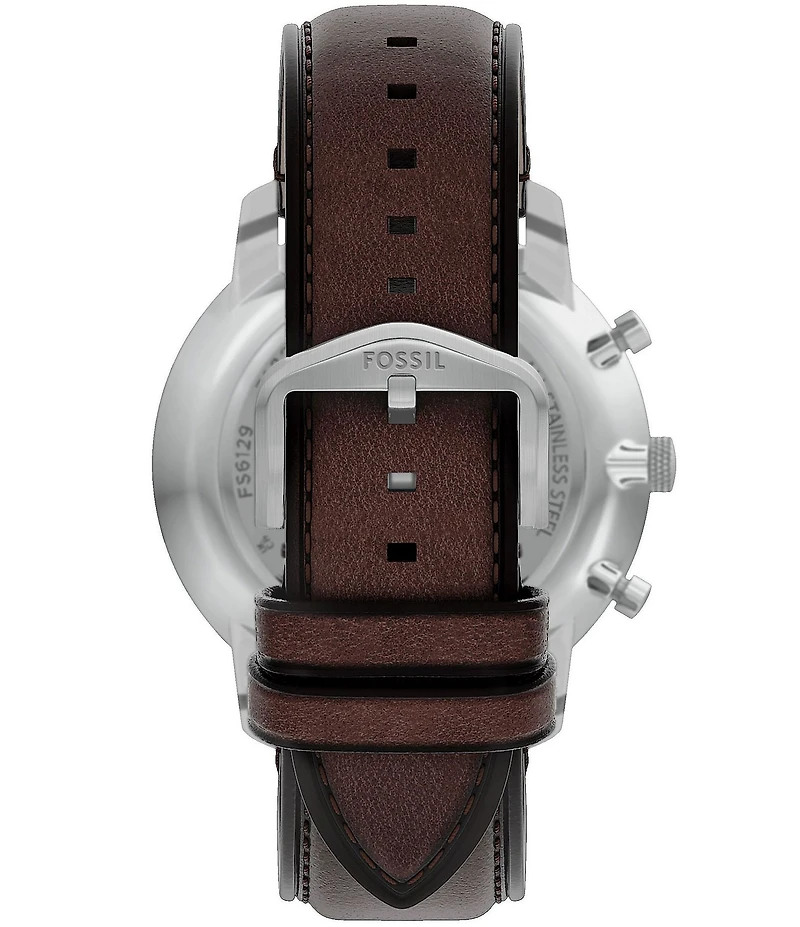 Fossil Men's Neutra Quartz Chronograph Brown Leather Strap Watch