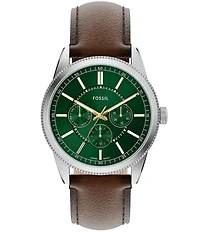 Fossil Men's Pearson Chronograph Brown Leather Strap Watch