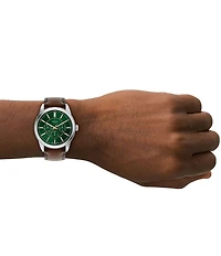Fossil Men's Pearson Chronograph Brown Leather Strap Watch