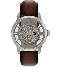 Fossil Men's Townsman Automatic Brown Leather Strap Watch