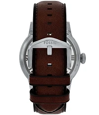 Fossil Men's Townsman Automatic Brown Leather Strap Watch