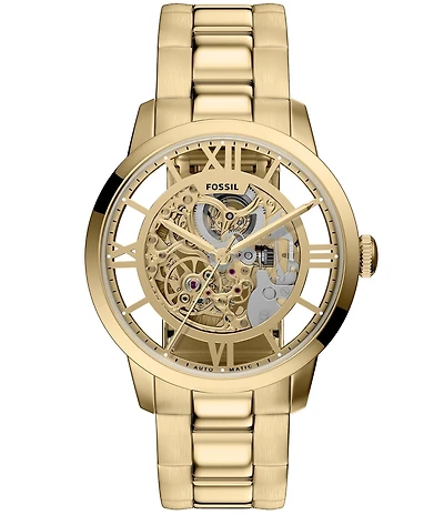 Fossil Men's Townsman Automatic Gold Tone Stainless Steel Bracelet Watch