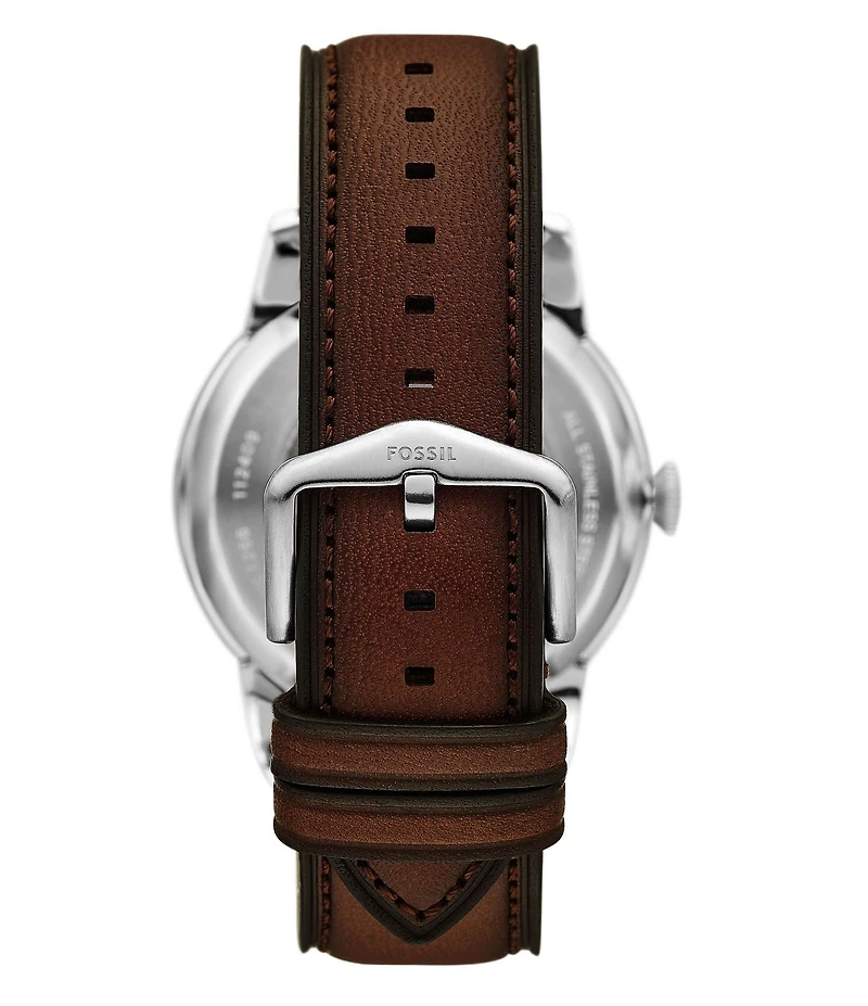 Fossil Men's Townsman Mechanical Automatic Brown Leather Strap Watch