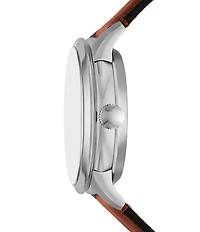 Fossil Men's Townsman Mechanical Automatic Brown Leather Strap Watch