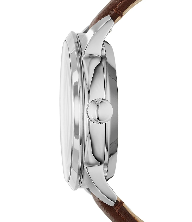 Fossil Men's Townsman Mechanical Automatic Brown Leather Strap Watch