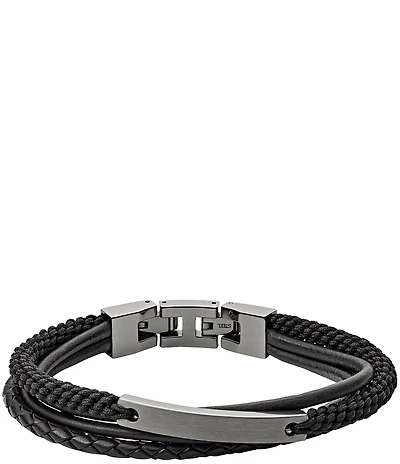 Fossil Men's Vintage Casual Steel Multi-Strand Bracelet
