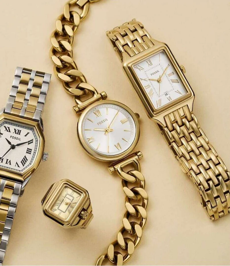 Fossil Raquel Three-Hand Date Stainless Steel Bracelet Watch