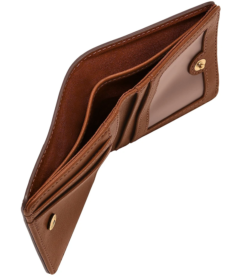 Fossil Logan RFID Small Heart Stitched Bifold Wallet