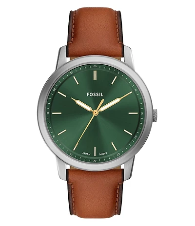 Fossil The Minimalist Analog Leather Strap Watch