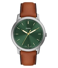 Fossil The Minimalist Analog Leather Strap Watch