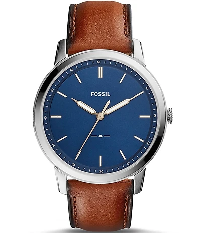 Fossil The Minimalist Analog Leather Strap Watch