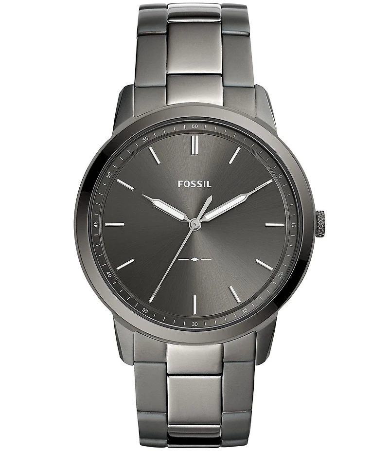 Fossil The Minimalist Three-Hand Smoke Stainless Steel Watch