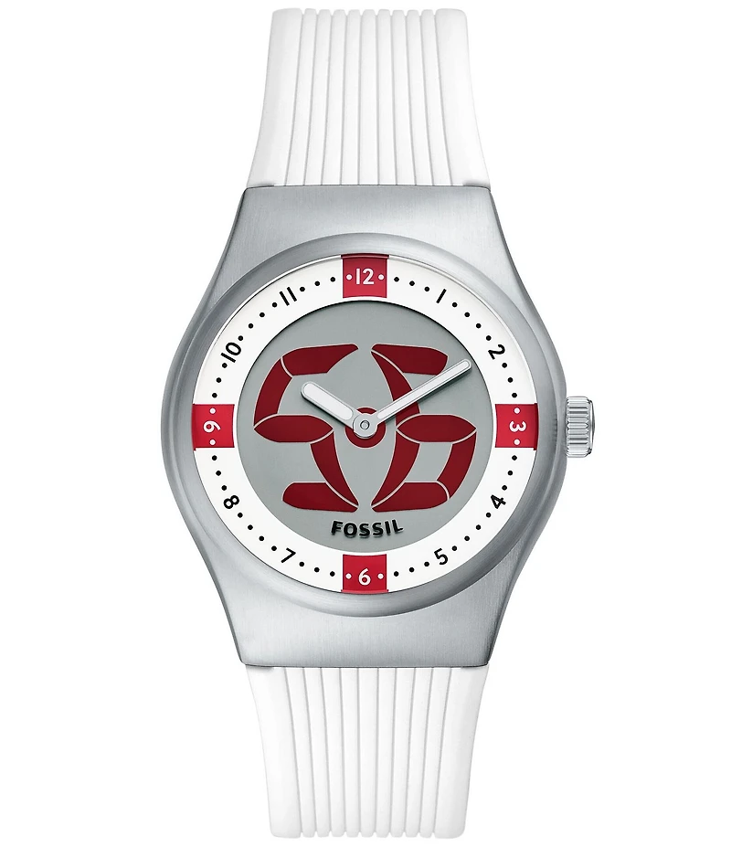 Fossil Unisex World Flags Big Tic Ana-Digi Silicone Strap Watch