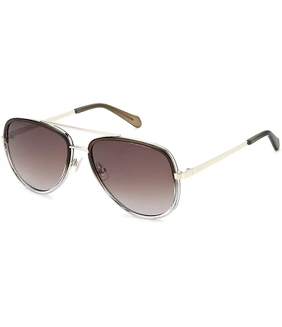Fossil Women's 2147/G/S 59mm Aviator Sunglasses