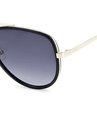 Fossil Women's 2147/G/S 59mm Aviator Sunglasses