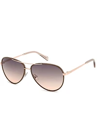 Fossil Women's 2153/G/S 59mm Aviator Sunglasses