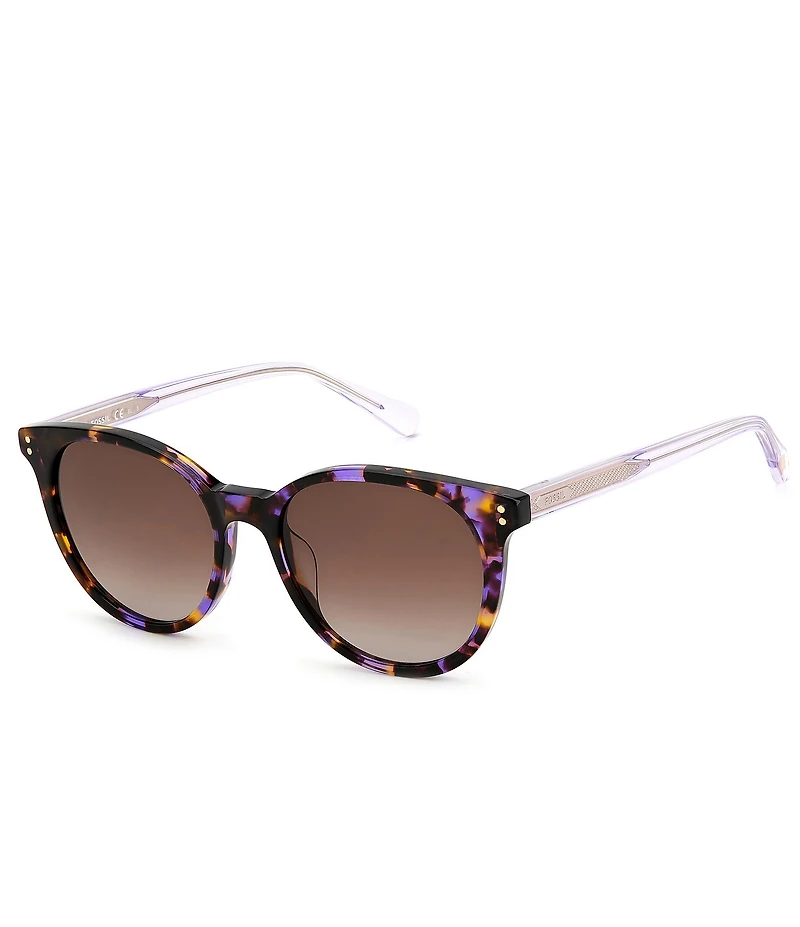 Fossil Women's 51mm Round Tortoise Sunglasses